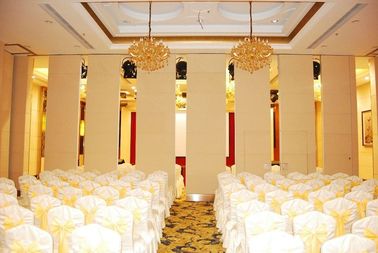 Removable Banquet Hall Sliding Partition Walls , Melamine Surface Wood Interior Room Dividers