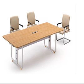 โต๊ะประชุมสำนักงานไม้วีเนียร์ไม้เนื้อแข็งหรูหราป้องกันรอยขีดข่วน