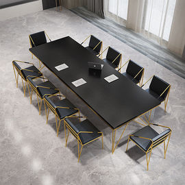 โต๊ะประชุม Office สี่เหลี่ยมผืนผ้าเมลามีนที่กำหนดเองสำหรับ 10 คน