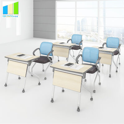 Ebunge School Furniture โต๊ะพับประชุมสำนักงานไม้วางซ้อนกันได้