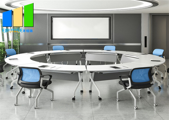 โต๊ะประชุมในห้องประชุมพับได้แบบปรับได้โต๊ะฝึกอบรมสำนักงาน