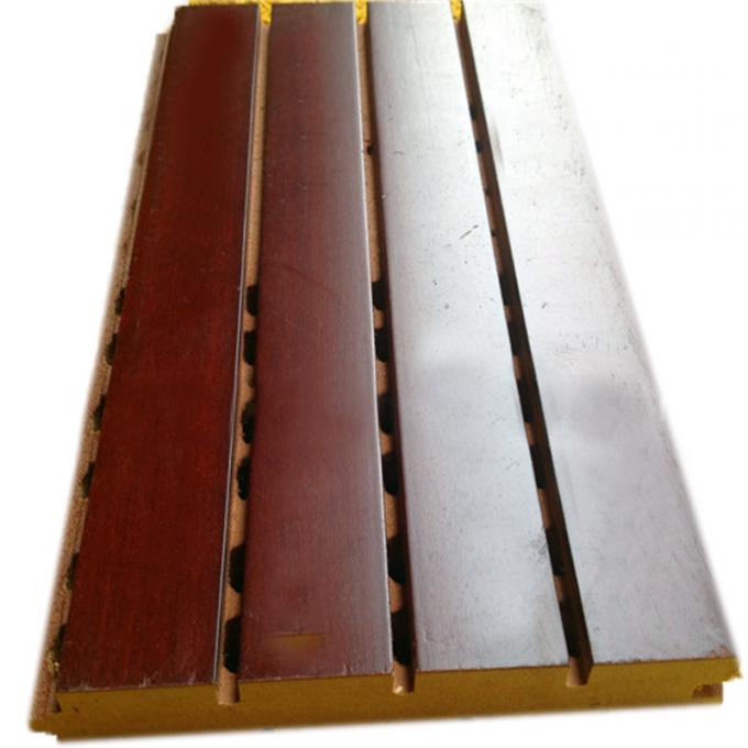 Eco Friendly Mdf Acoustic Soundproofing Panels / Grooved Wood Panel