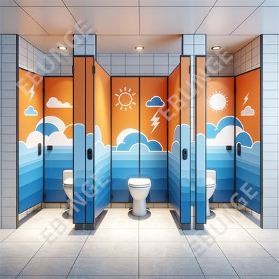 ความต้านทานแรงกระแทกสูงและไฟกันผนังแยกห้องน้ําสาธารณะ