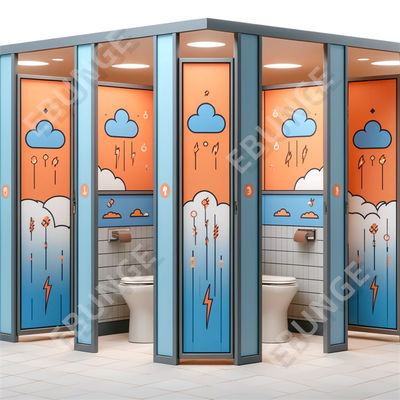 ความต้านทานแรงกระแทกสูงและไฟกันผนังแยกห้องน้ําสาธารณะ