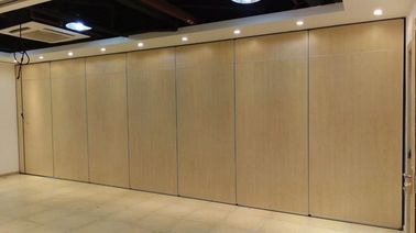 Hotel Decorative Wooden Partition Wall , 85mm Thickness Operable Acoustic Room Dividers