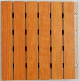 Wooden Grooved Sound Proof Partition Walll for Meeting Room / Exhibition