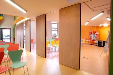 Commercial Movable Aluminum Office Sliding Partition Walls With Smooth Arc-Shaped Frame